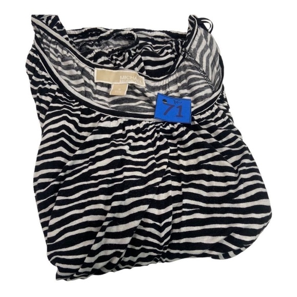 MICHAEL Michael Kors Black and White Zebra Print Blouse - Picture 6 of 7